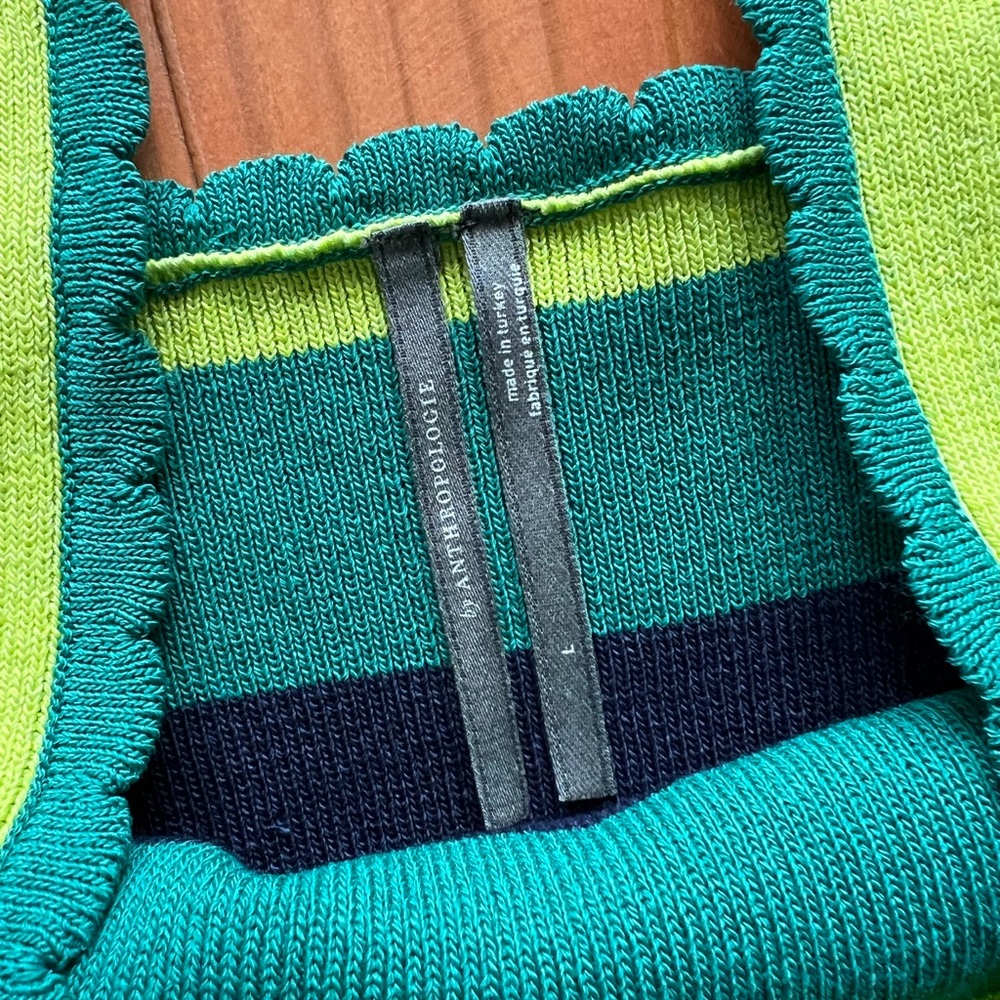 Anthropologie Vibrant Green and Blue Knit Set - Picture 6 of 7